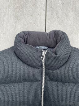 Zara Péřová Zimní Bunda Černá | Puffer Jacket Black Corduroy - 6