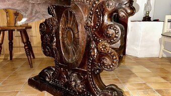 Barokní starožitný stůl 180x90x80 - 6