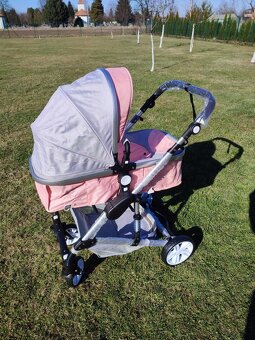 Nový kombinovaný kočárek 3v1 (růžový) - 6