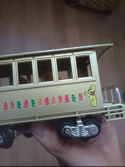 Starý sběratelský vláček HARIBO – lokomotiva + vagónek - 6