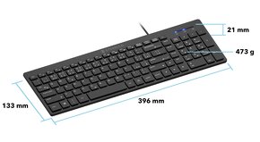 Nerozbalená Eternico Home Keyboard Wired KD2021 černá CZ/SK - 6