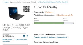Lenovo L14 gen 2,32GB RAM,256Gb,Win 11,ZÁRUKA 11/25 - 6