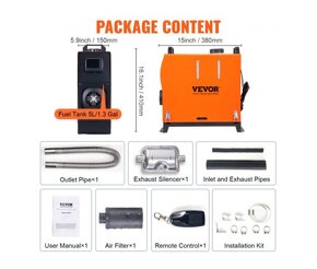 Nezávislé naftové topení Vevor 8kw - 6