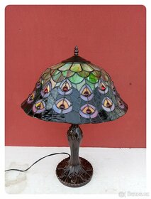 Luxusní starožitná zdobená masivní lampa tyfany - 6
