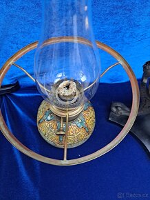 Petrolejová lampa orient. motiv - 6