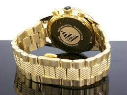 PRODÁM  Pánské hodinky Armani Gold Stainless Steel - 6