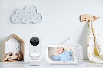 Nová Značková dětská chůvička Motorola, nejlepší cena - bílá - 6