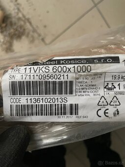 Nové, nepoužité deskové radiátory 11VKS - 6