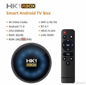 Nový Android TV Box  HK1 Rbox  S905W2 4/32gb - 6