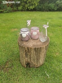 Svatební dekorace vázy svícny polštáře deky lucerny - 6