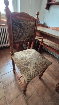 🔹 Jídelní rohový L kout + 2 dřevěné židle – super stav Po - 6