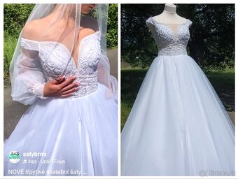 XS-S NOVÉ LUXUSNÍ svatební šaty DREAM - 6