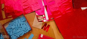 Za vše 49,-3sady nepoužité retro písmena a číslice - 6