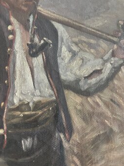 Obrazy starožitné krojované, olej plátno 35x43 - 6