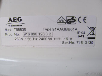 KONDENZAČNÍ SUŠIČKA PRÁDLA AEG - 7KG - 6