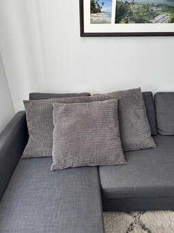 Rohová rozkládací sedačka šedá - 6