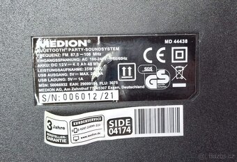 Párty box Medion s Bluetooth, Aux, USB - 6