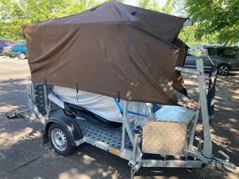 Přívěs na motorku sklopnou nájezdovou rampou - 6