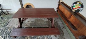 Zahradní nábytek - stůl s lavicemi (Masiv) - 6