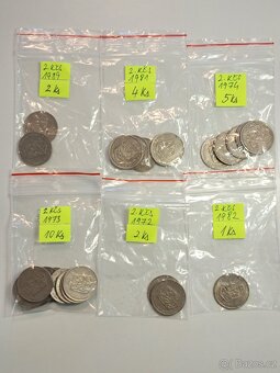 Mince 50 halierov, 1,2,5,kčs - 6