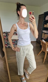 basic bílé tílko z bavlny Benetton - 6