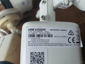 Tři kamery zn. Hikvision - model DS-CD1023GD.1   2,8mm - 6