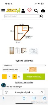 2x rohova satni skrin - masiv borovice - 6