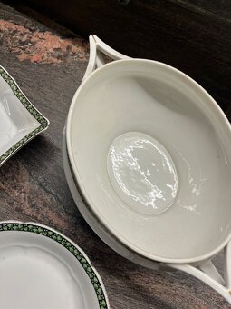 Servírovací sada se zeleným lemem - 6