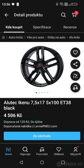 Nové 5x100 17" ET 38 ALUTEC Ikenu - 6