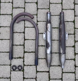Jawa ČZ malá kývačka i půlbuben - výfuky - 6