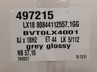 X Alu kola Škoda, Vw 8J R18 5x112 ET44 - 6