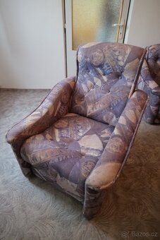 Rozkládací retro sedačka, gauč - 6