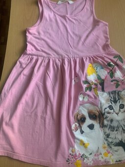 Letní šaty H&M š kočkou,králíčkem - 6