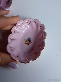 Růžový porcelán květinový set - 6