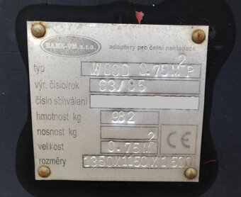 1t kleště na kulatinu 0.75m2 dřevo - 6