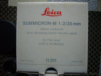 Leica Summicron-M1235mm stříbrně chromovaný a v bezvadném st - 6