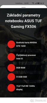 Herní notebook ASUS TUF Gaming F15 - 6