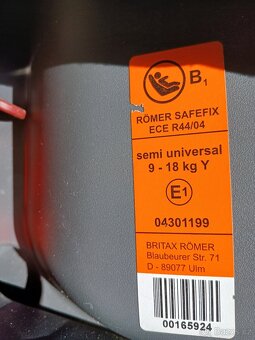 Autosedačka Römer 9-18kg - 6