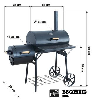 G21 Gril na dřevo a uhlí BBQ big - 6