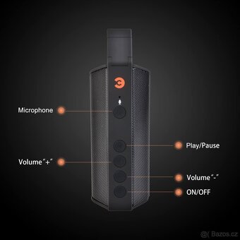 BLUETOOTH BEZDRÁTOVÝ REPRODUKTOR CKY CK-300 LED TF/SD 10W - 6