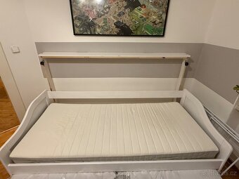 Bílá postel 90x200 s matrací – dobrý stav - 6