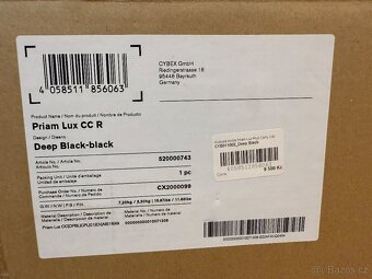 Hluboká korba Cybex Priam Lux Plus Carry Cot Deep Black. - 6