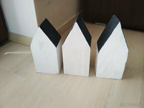 Dřevěné domečky dekorace - 6