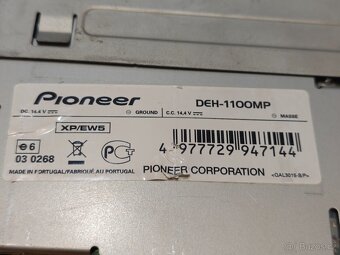 Autorádio Pioneer DEH-1100MP s kabeláží - 6