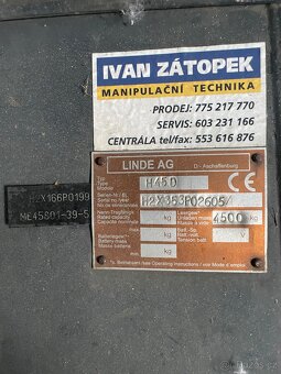 Na prodej Vysokozdvižný vozík LINDE H45D - 6