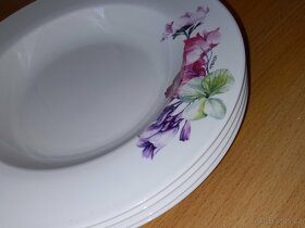 Kvalitní porcelánové hluboké talíře Ambition Garden 4ks - 6