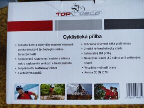 Cyklistická přilba Top Velo, velikost 53 - 59 cm, nová - 6