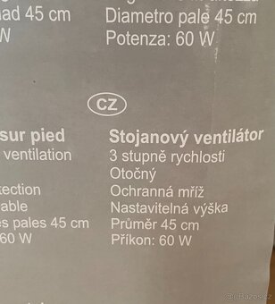 Stojanový ventilátor Heller s průměrem 45 cm (60W) - 6