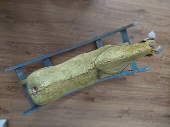 Starý houpací kůň koník - hračka retro vintage velice pěkný - 6