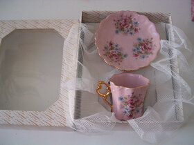 Růžový porcelán, vše jak nové, čínský porcelán, samovar - 6